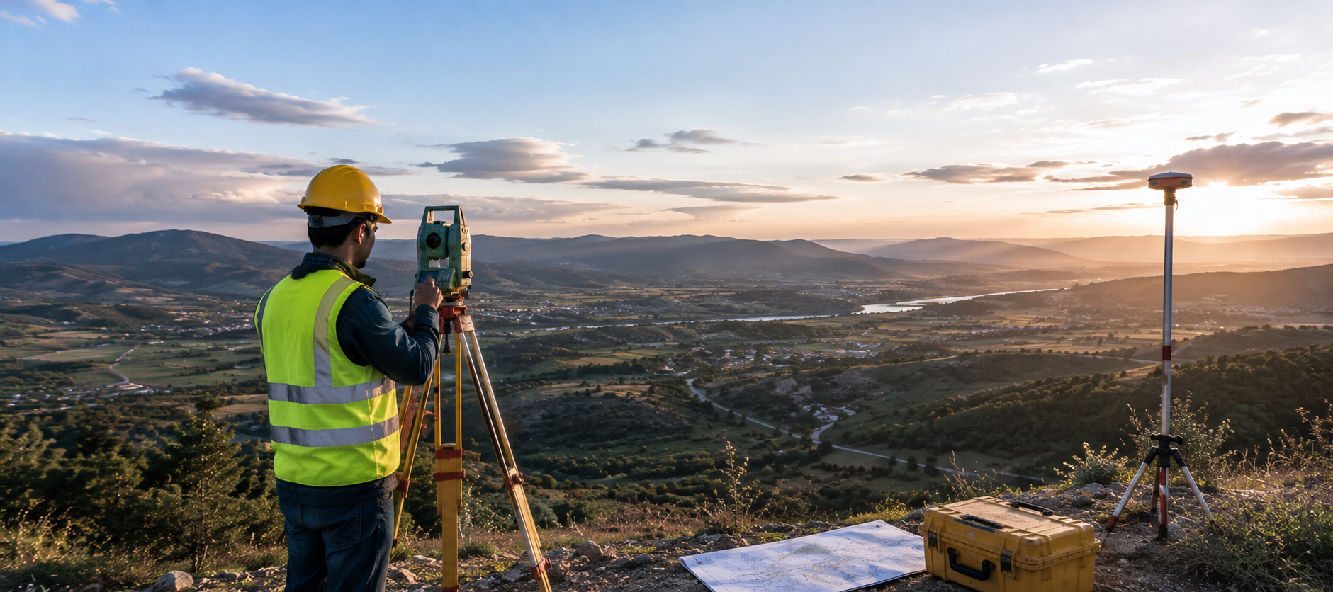 Survey team in field